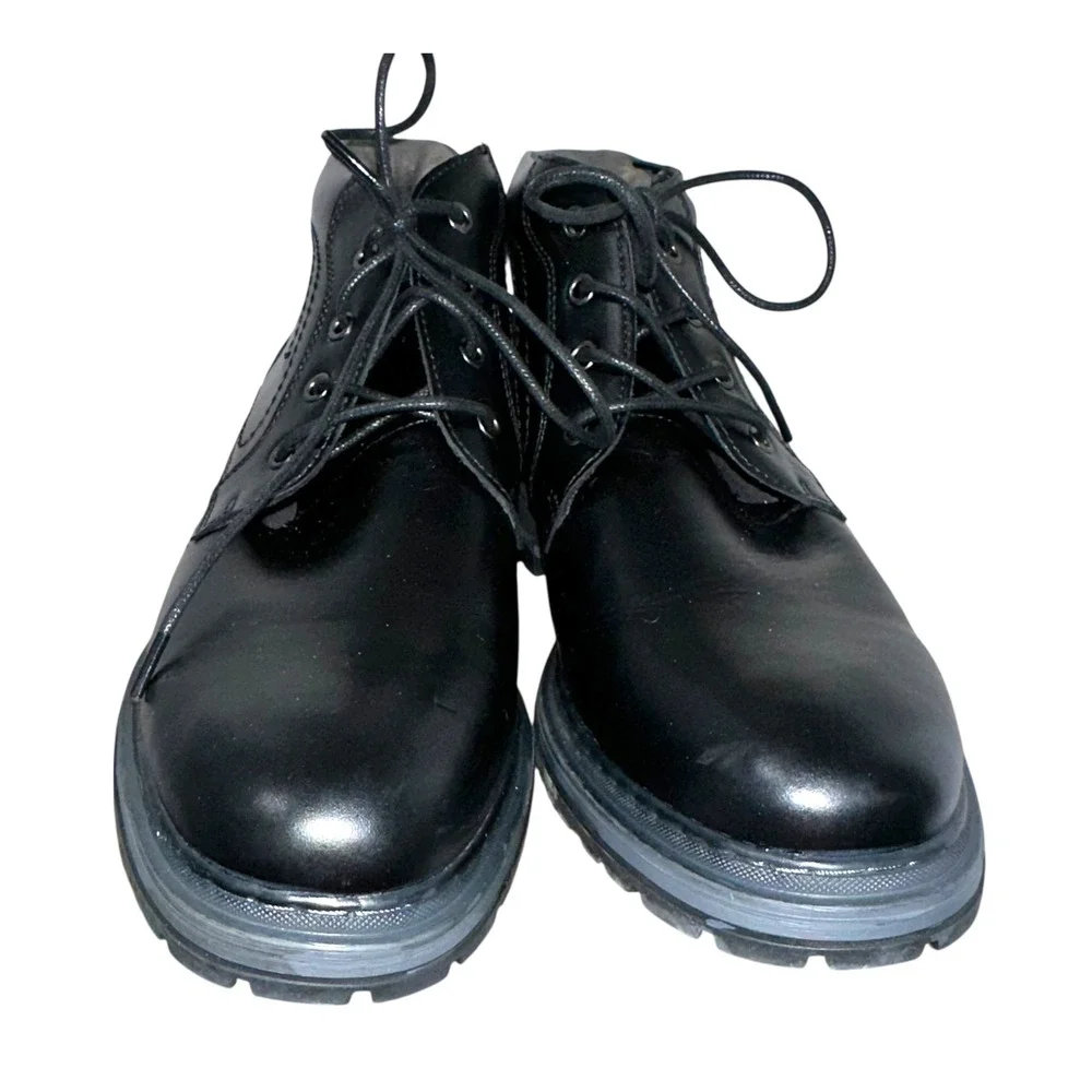 Arc Brothers Mens 11 Black Leather Chukka Boots‎ NWOB Lace Up ZC2023995 Oxfords